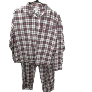 Bali Studio Cotton Plaid Lightweight Pajamas Size Small